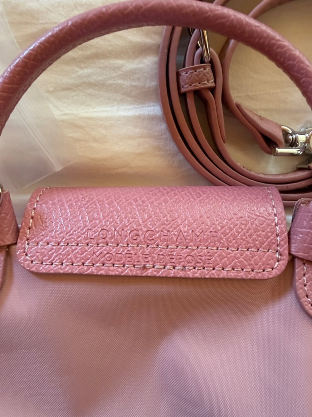 Longchamp Pink Women's Top-Handle Crossbody Bag- mini - Picture 3 of 7